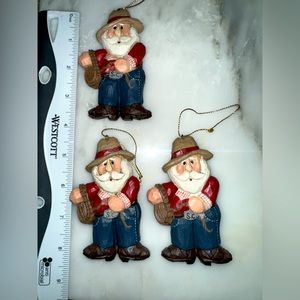 vintage cowboy santa stamped ew